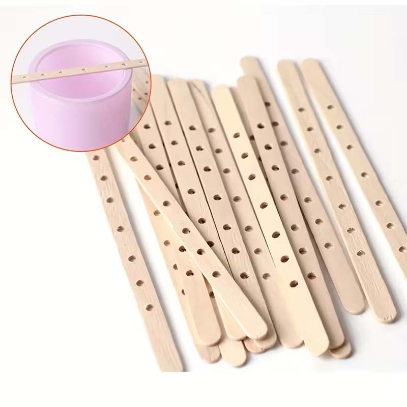 Candle Holder Set - 10/20/50pcs Wooden Candle Wick Holders Candles