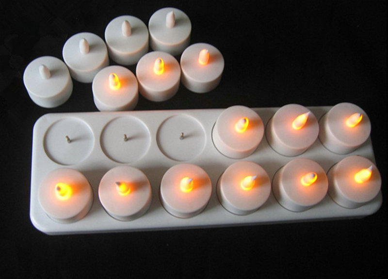 Decor Lighting Table Lamps - Set of 12 Rechargeable LED Candle