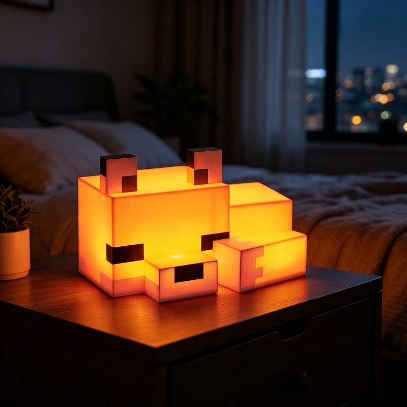 Cute Fox Night Light Hot New G - Lighting Decor Minecraft ulasan dan harga