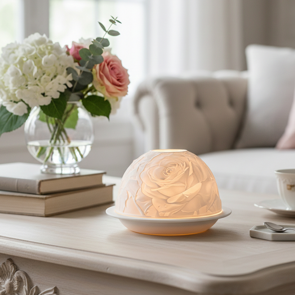 Elegant Rose Porcelain Candle  - Lighting Decoration Wedding ulasan dan harga