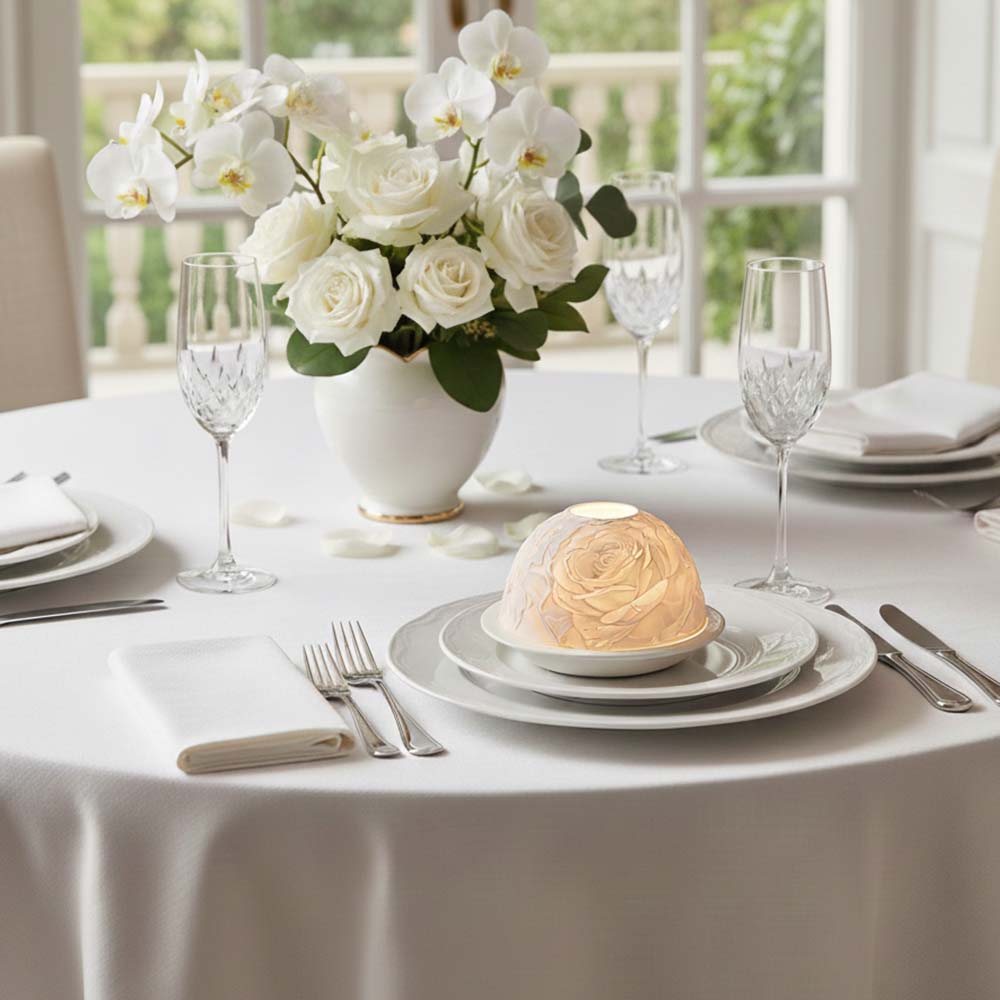 Elegant Rose Porcelain Candle  - Lighting Decoration Wedding ulasan dan harga