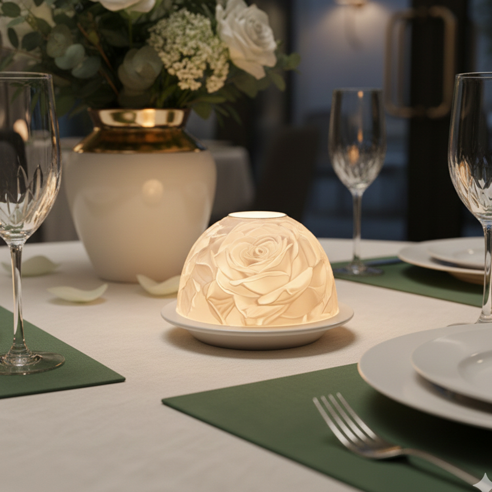 Elegant Rose Porcelain Candle  - Lighting Decoration Wedding ulasan dan harga