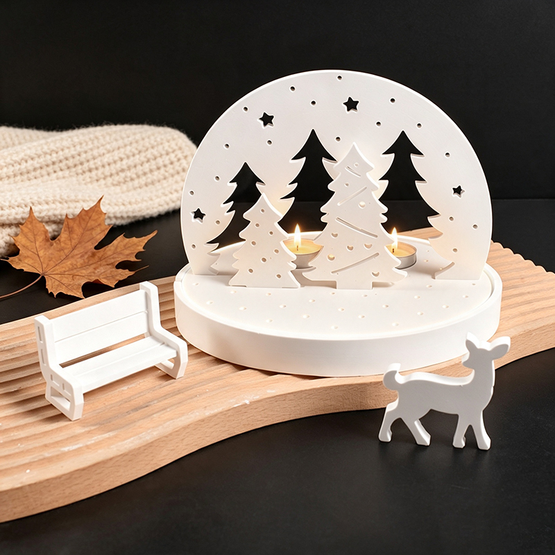 Christmas Elk Tealight Candle  - Candle Holder Set ulasan dan harga