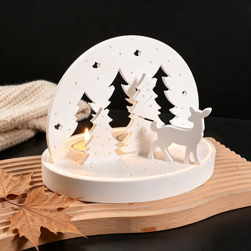 Christmas Elk Tealight Candle  - Candle Holder Set ulasan dan harga