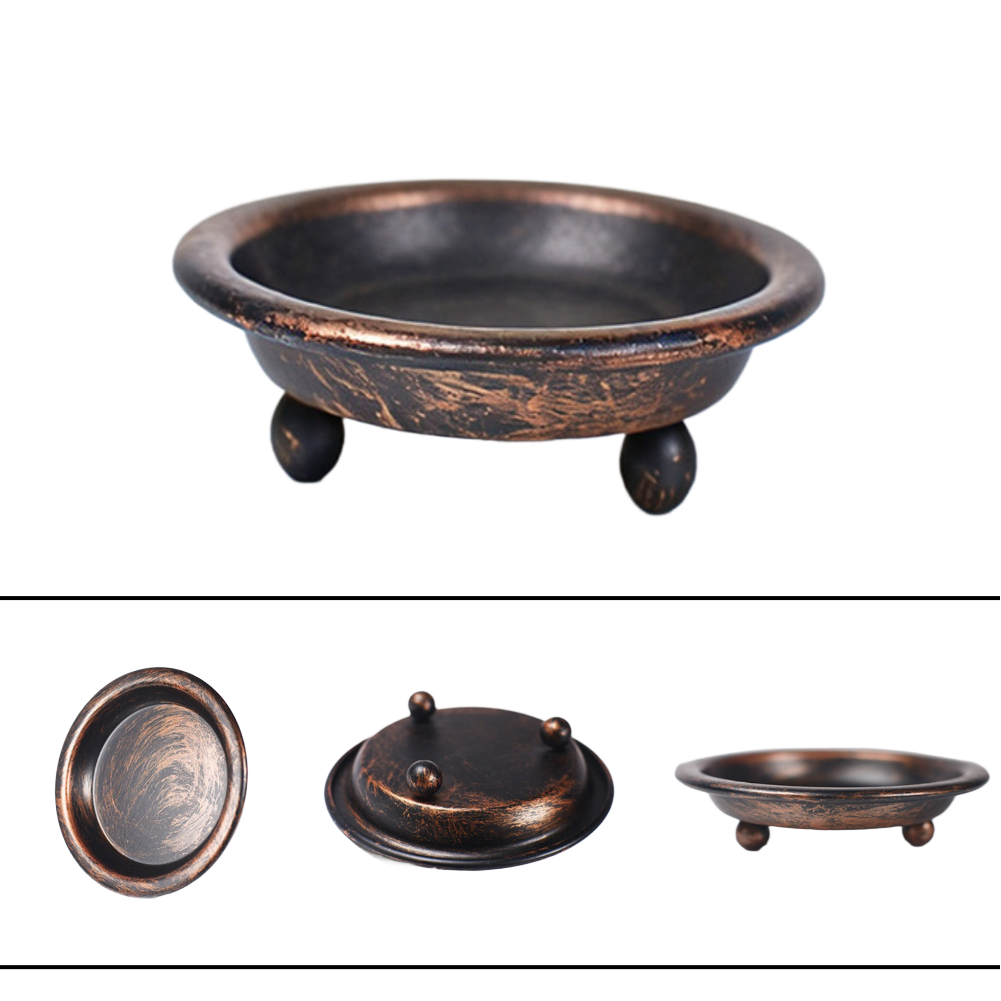 Elegant Black Gold Round Candl - Candle Holder Set ulasan dan harga