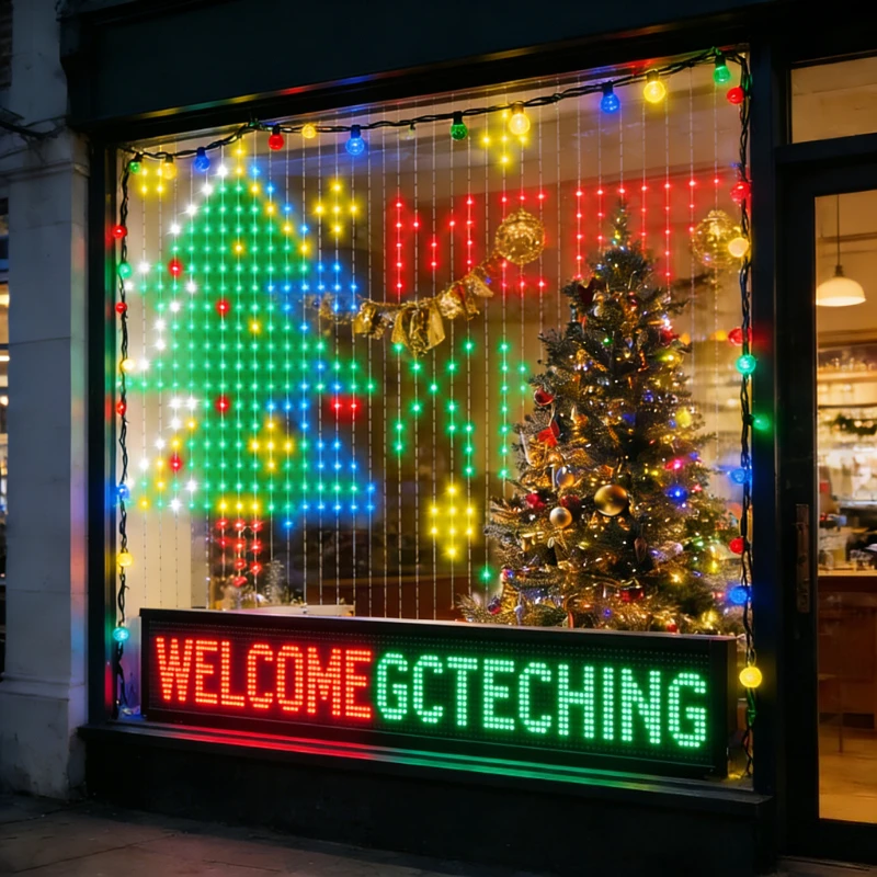 Smart 400LED Curtain Lights, M - Lighting Christmas Decor ulasan dan harga