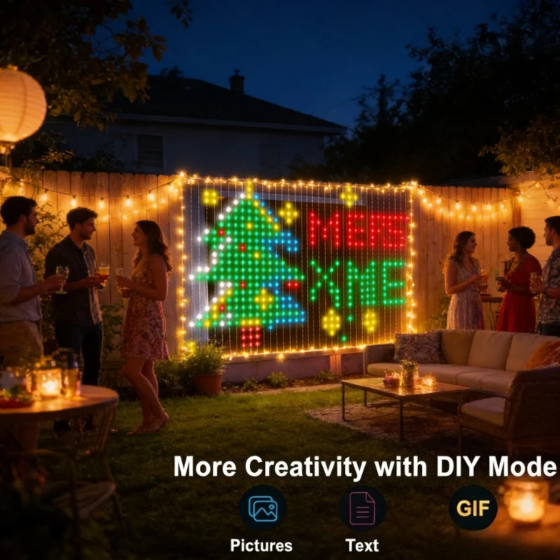 Smart 400LED Curtain Lights, M - Lighting Christmas Decor ulasan dan harga