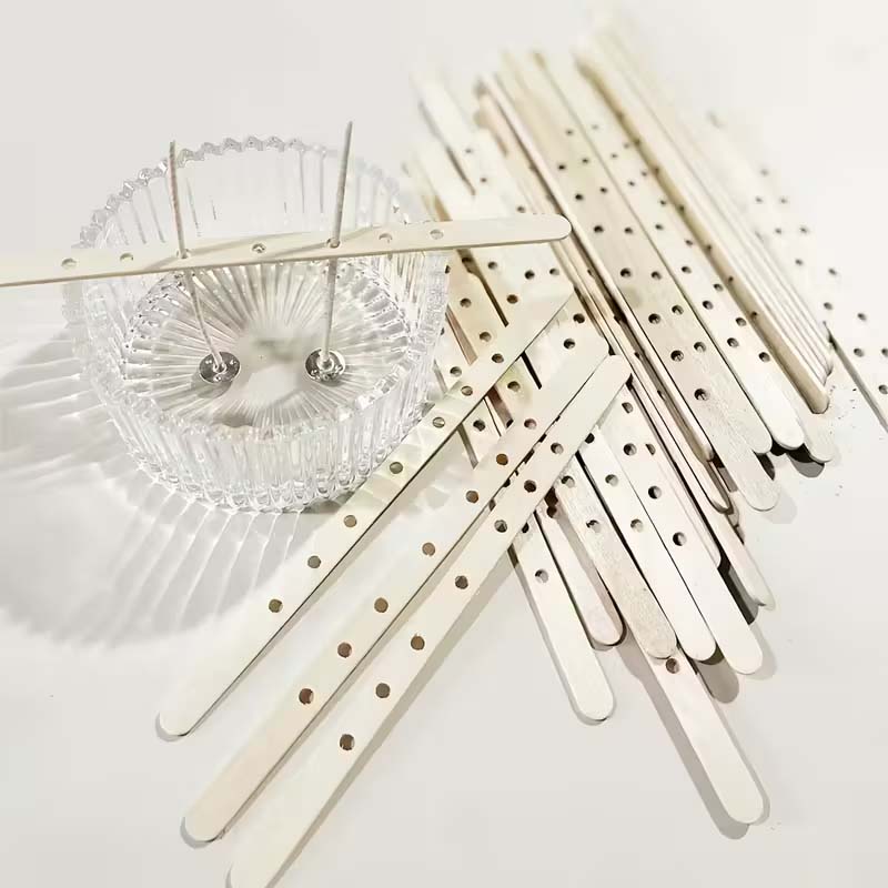 10/20/50pcs Wooden Candle Wick - Candle Holder Set ulasan dan harga