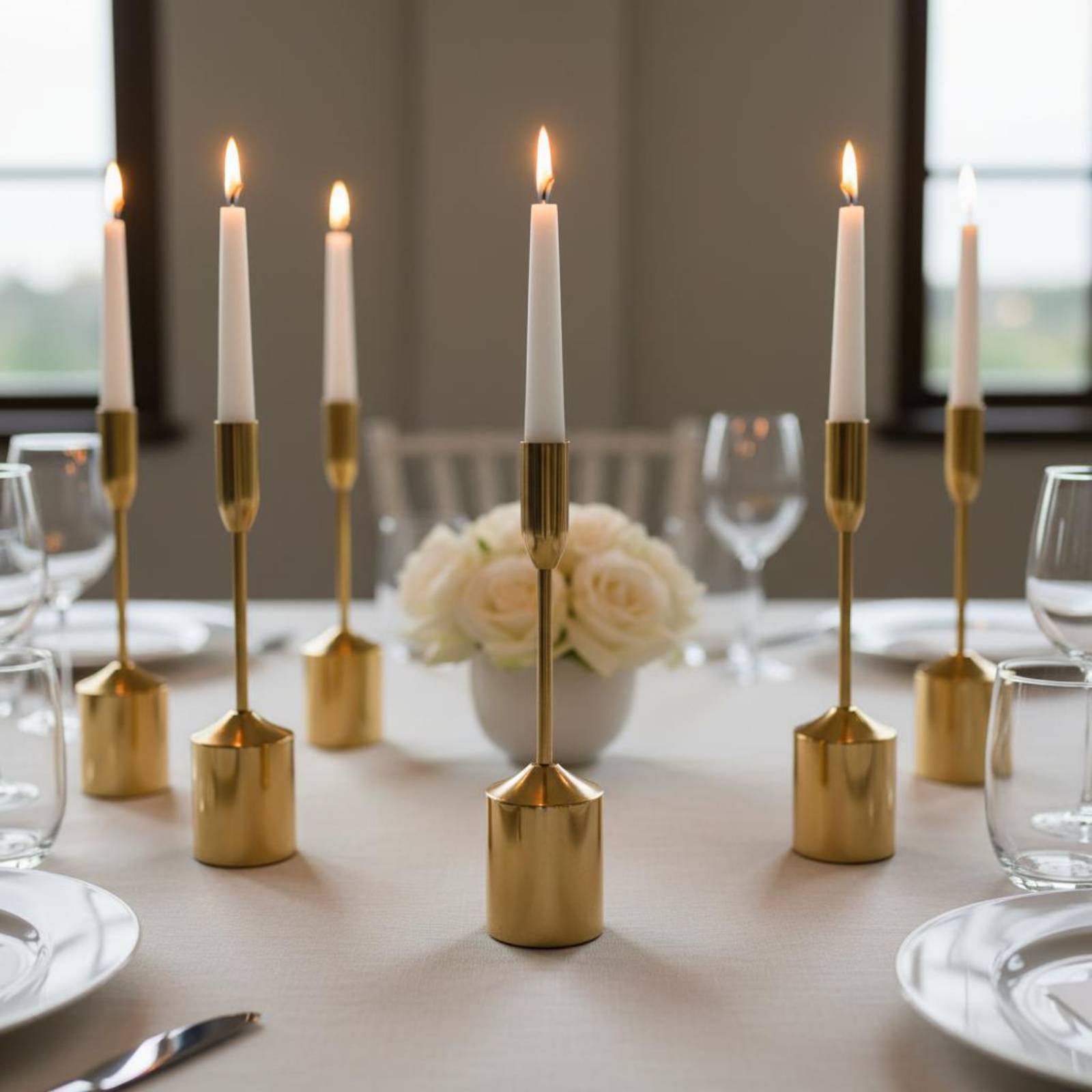 6 Pieces Metal Taper Candle Ho - Candle Holder Set ulasan dan harga