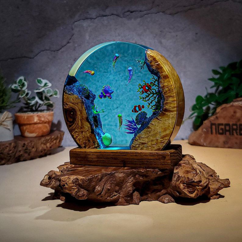 Ocean Aquarium Organism Resin  - Lighting Christmas Decor ulasan dan harga