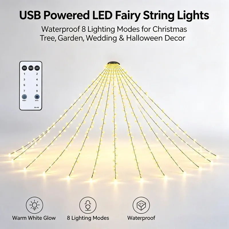 Waterproof USB LED String Ligh - Lighting Christmas Decor ulasan dan harga