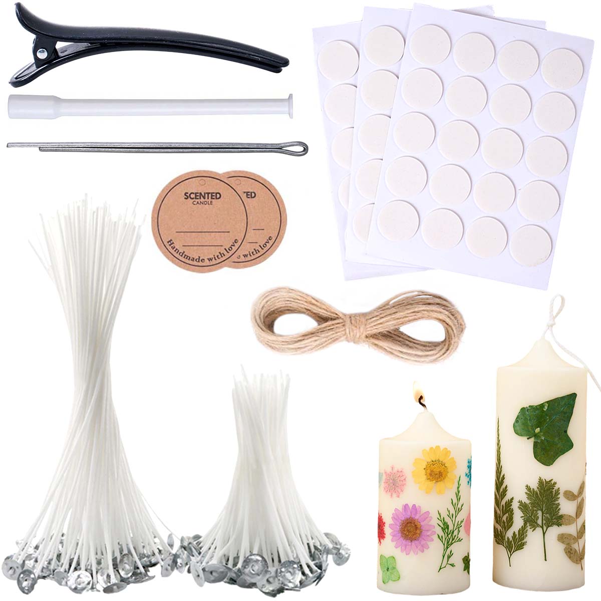 10cm 20cm Smokeless Candle Wic - Candle Holder Set ulasan dan harga