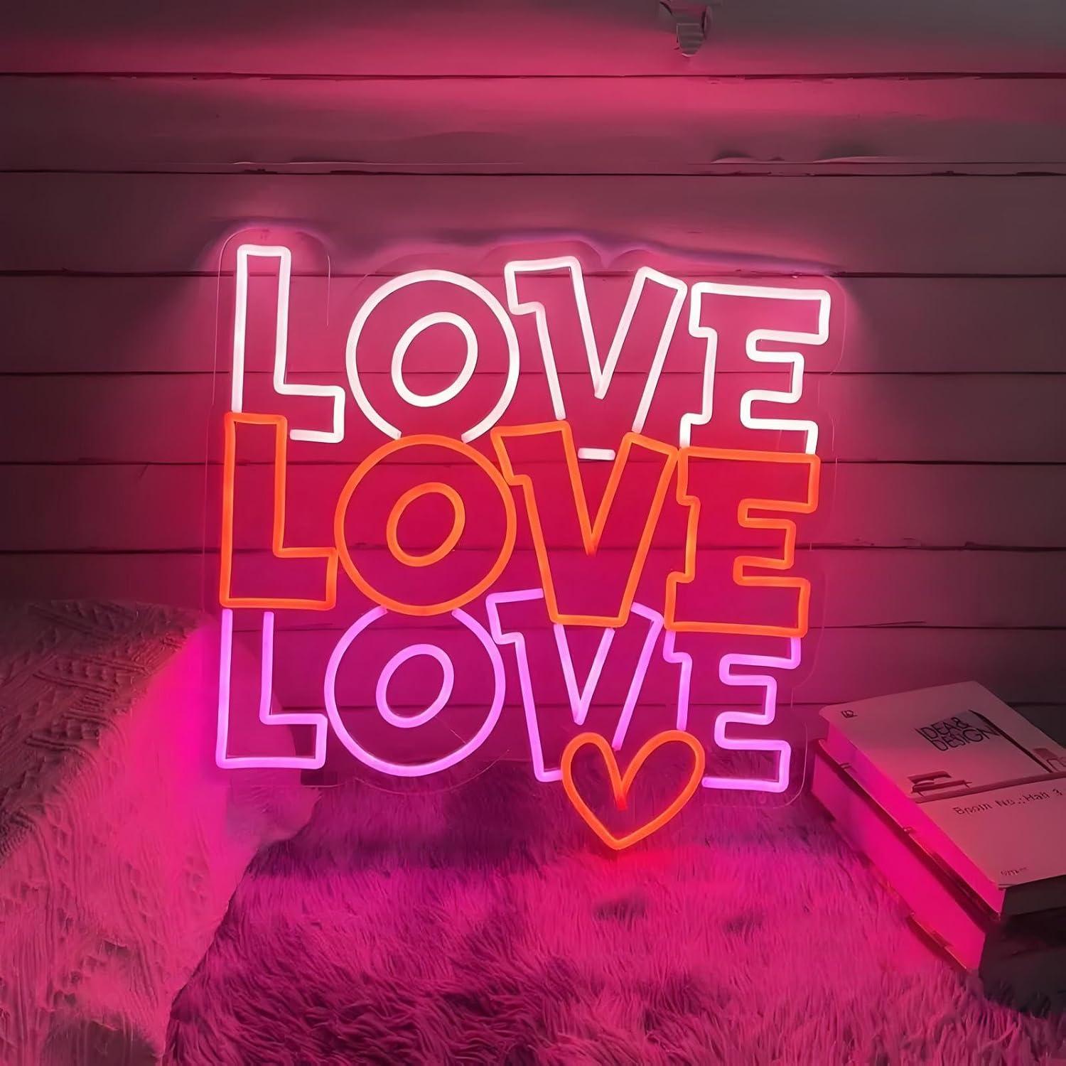 Love Neon Sign USB Dimmable LE - Lighting Decoration Wedding ulasan dan harga