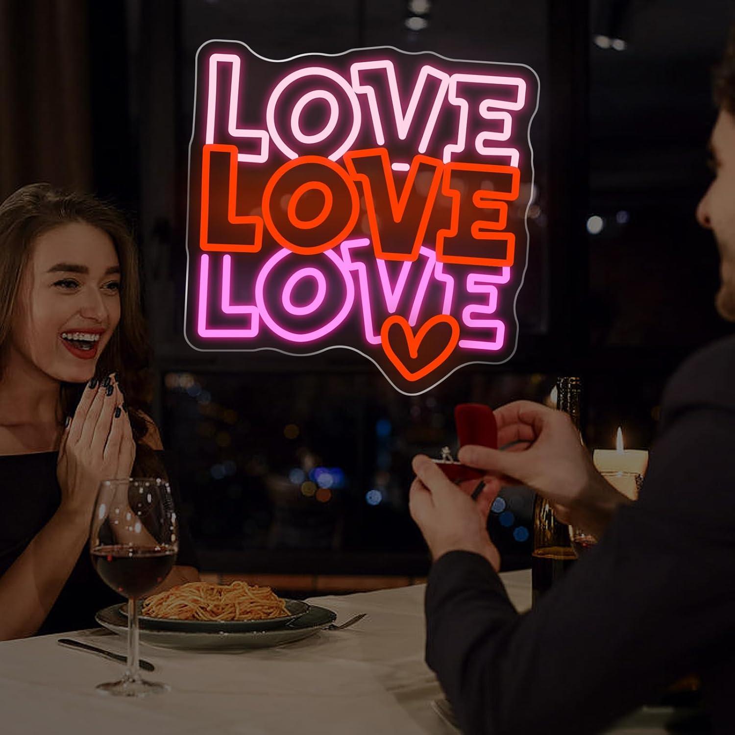Love Neon Sign USB Dimmable LE - Lighting Decoration Wedding ulasan dan harga
