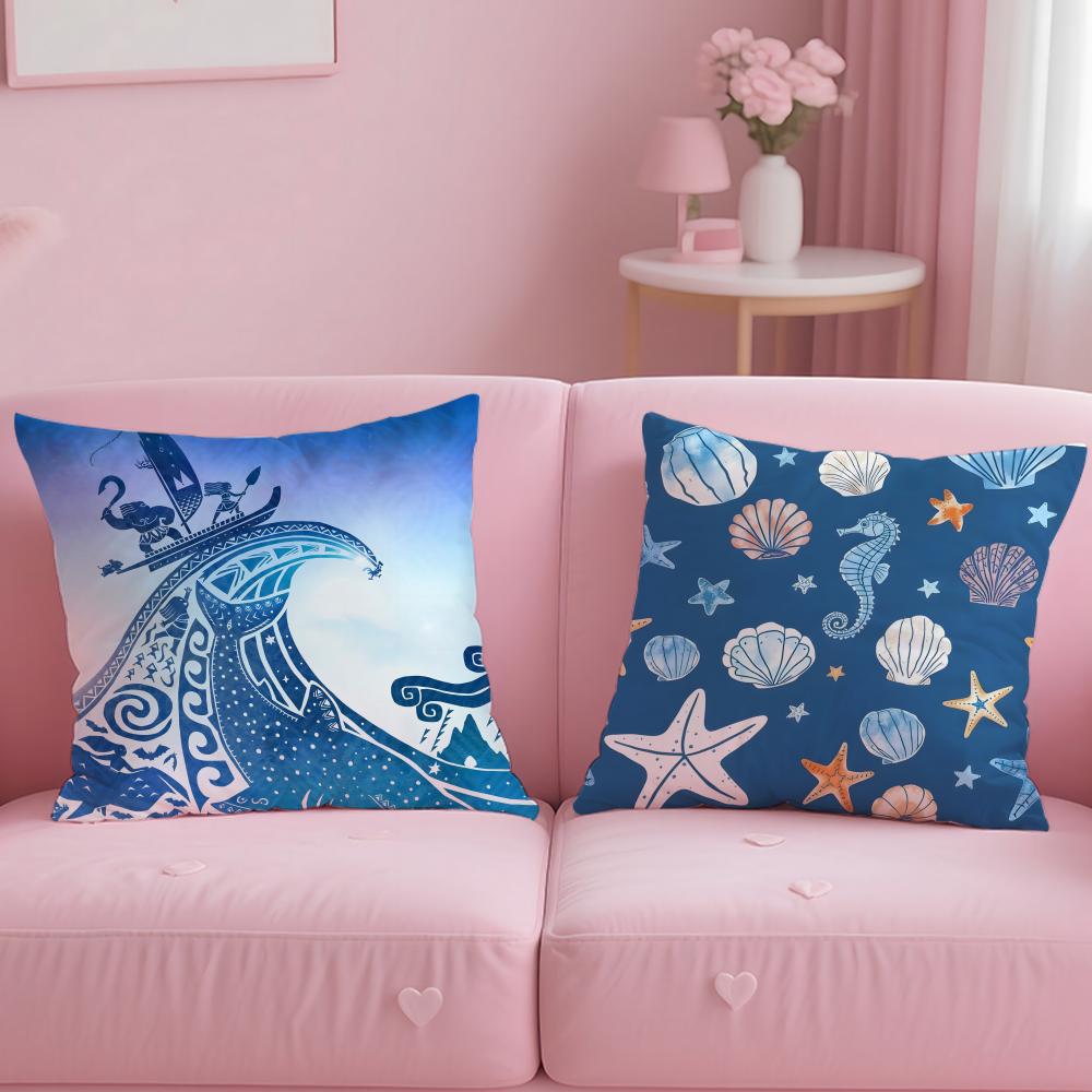 Light blue ocean ripple Cushio - Lighting Decor And Beyond ulasan dan harga
