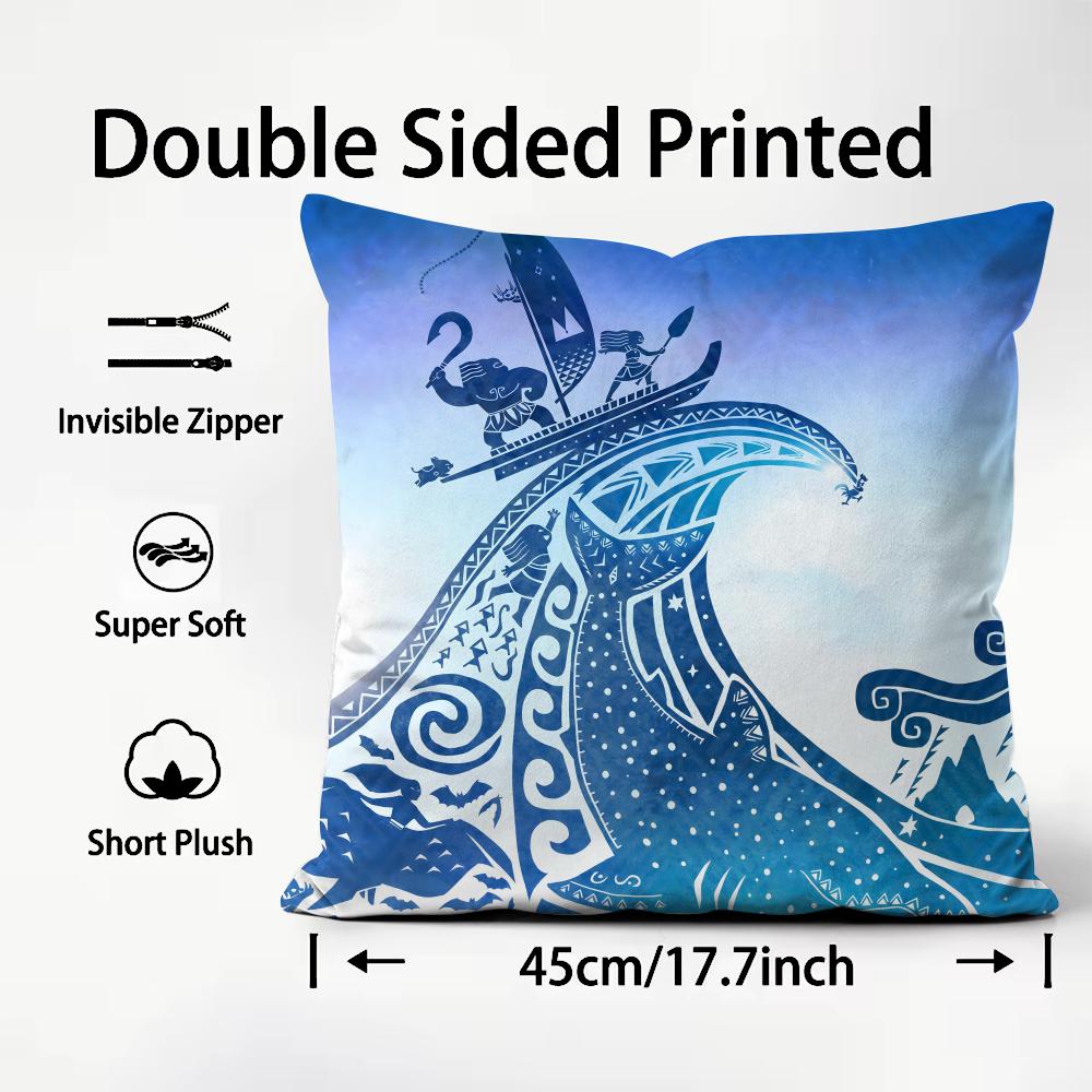 Light blue ocean ripple Cushio - Lighting Decor And Beyond ulasan dan harga
