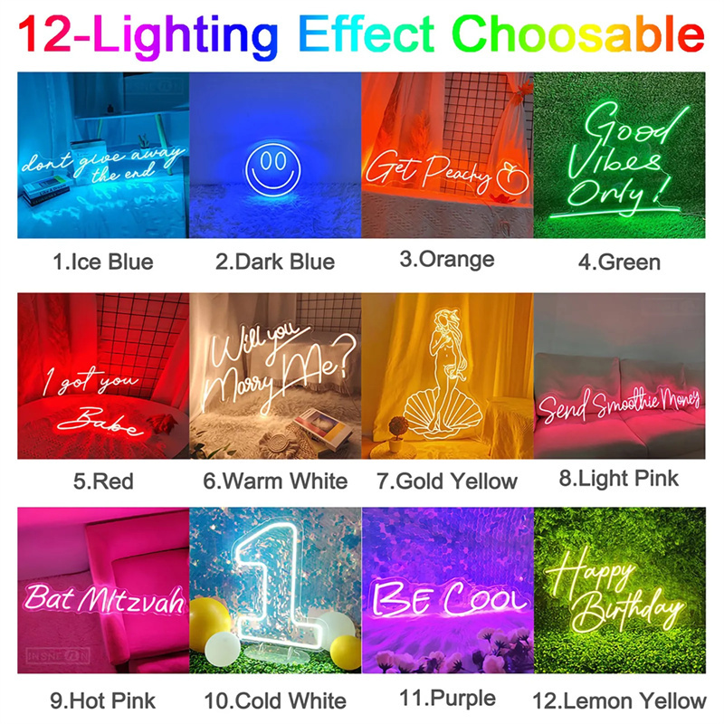 Custom Led Neon Signs LED Ligh - Lighting Decoration Wedding ulasan dan harga
