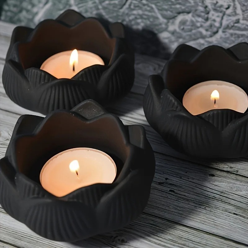 1pc DIY Lotus Flower Silicone  - Candle Holder Set ulasan dan harga