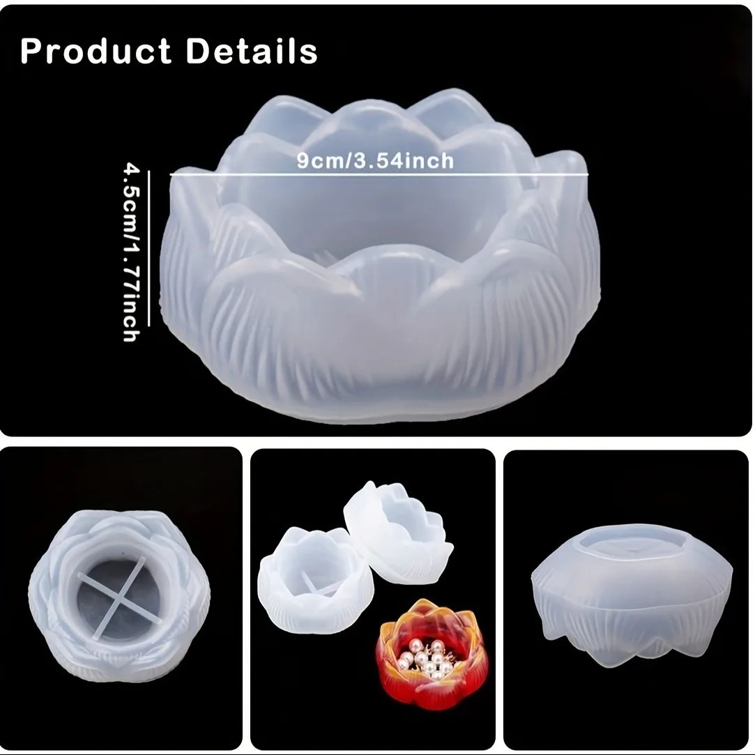 1pc DIY Lotus Flower Silicone  - Candle Holder Set ulasan dan harga