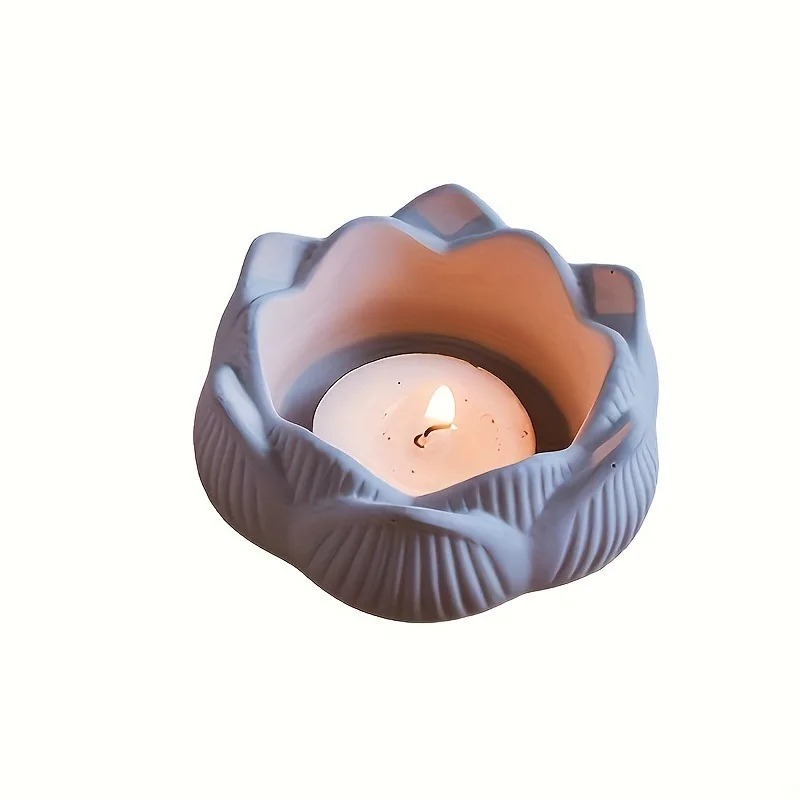1pc DIY Lotus Flower Silicone  - Candle Holder Set ulasan dan harga