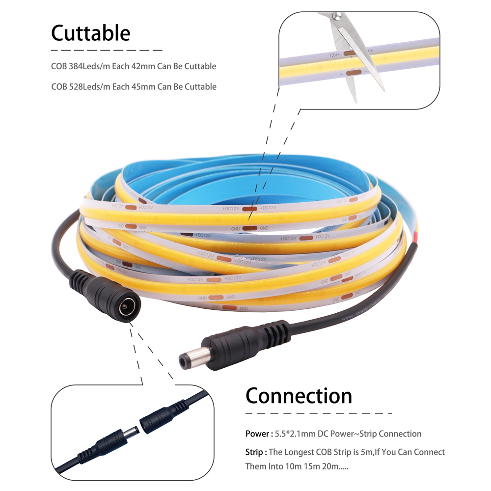 FOB COB LED Strip 480LEDs/m 52 - Lighting Decor And More ulasan dan harga