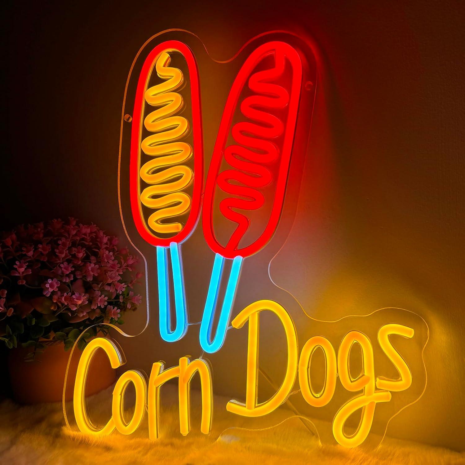 Corn Dog Neon Sign Snack USB D - Lighting Decoration Wedding ulasan dan harga