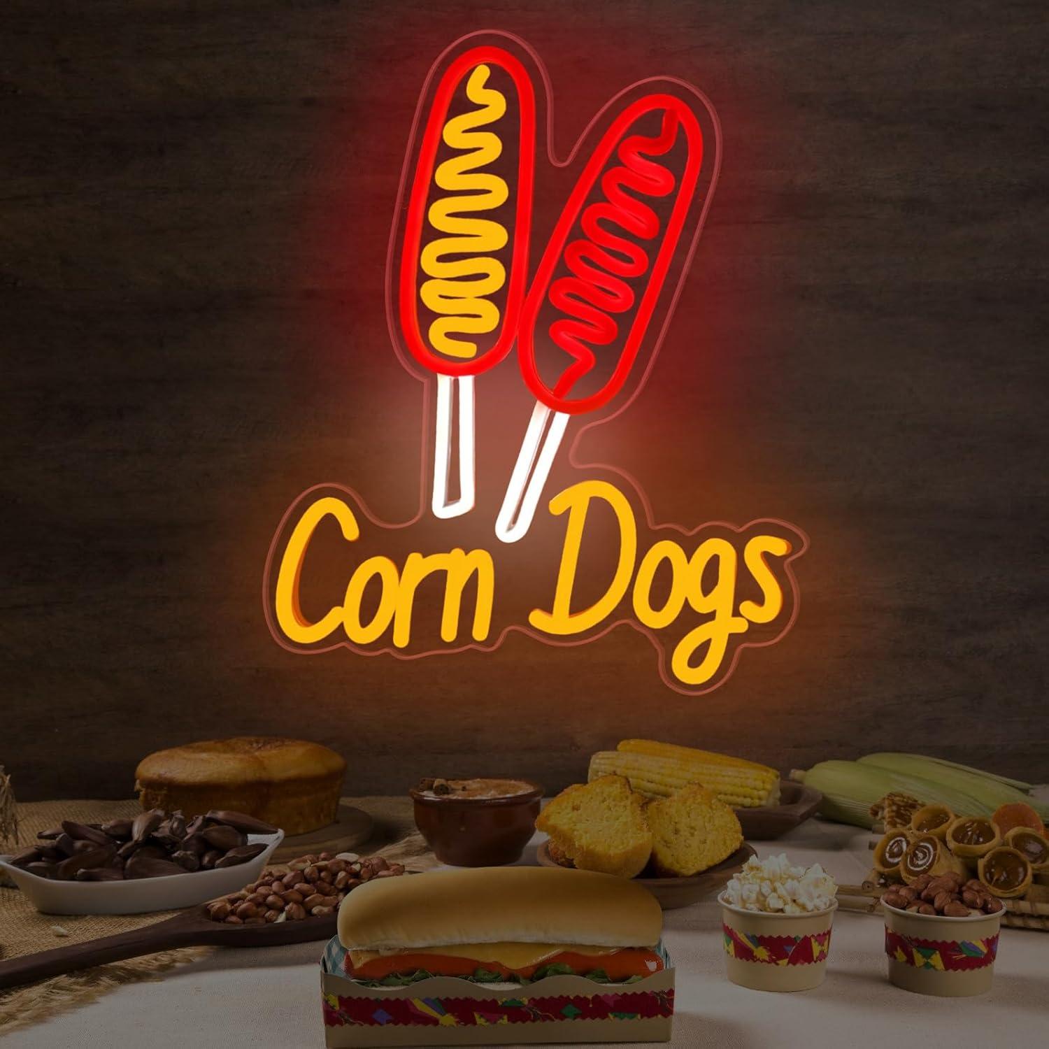 Corn Dog Neon Sign Snack USB D - Lighting Decoration Wedding ulasan dan harga